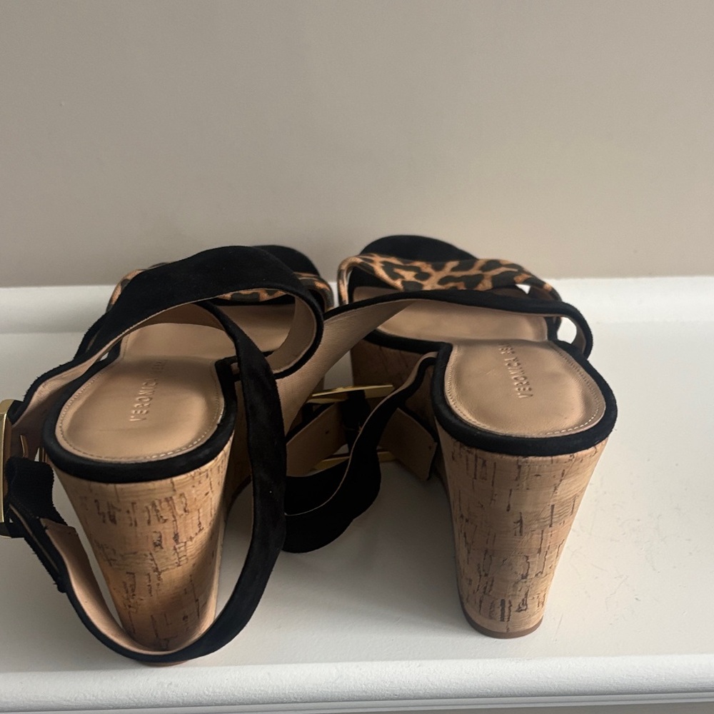 Veronica Beard Leopard Print Platform Sandals - image 4